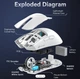 Миша бездротова ігрова ATTACK SHARK X11 чорна. Радіо 2.4Ghz + Bluetooth 5.2 + Док-станція - зображення 5