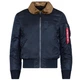 Бомбер Alpha Industries B-15 Slim Fit MJB45500C1 Синий S - изображение 8