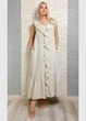 Сукня лляна максі А-силуету світло- бежева New Collection M-XL 29-1203 - зображення 3