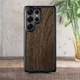 Кожаная накладка Stenk WoodBacker для Samsung Galaxy S25 Ultra Черный (78601) - изображение 1