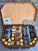 Мужской подарочный набор "Premium Man" в деревянном чемодане с ремнем, уходом, кофе и сладостями - изображение 1