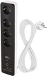 Умный сетевой удлинитель EMOS P1422SM 4 розетки ПВХ USB-A USB-C Wi-Fi 1.5 м² 2 м - изображение 1