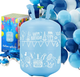 Butla z helem Ricokids 0.42 m³ z balonami i wstążką Blue (5903890626464) - obraz 1