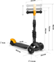 Hulajnoga dziecięca RICOKIDS Cubi trójkołowa Black-Orange (5903890611682) - obraz 13
