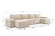 П-подібний диван VIHOME Pure 424х160 см Bonnel к.т. 1 Коричневий - зображення 2