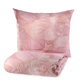 Komplet pościeli Homla Gallo King Size mikrofibra w liście Różowy 200 x 220 cm (5904183811758) - obraz 2