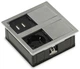 Розетковий блок ASA VERSAHIT Dual 1x220+1USB 5V IP54 нержавіюча сталь (060.15F.00009) - зображення 1