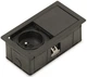 Розетковий блок ASA VERSAHIT Mono 1x220 IP54 чорний матовий (060.25F.00008) - зображення 1