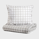 Комплект постільної білизни Homla Reyes King Size Підковдра 220 x 200 см + 2 наволочки 70 x 80 см бавовняний двосторонній Сіро-білий (5906496730283) - зображення 2
