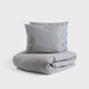 Комплект постільної білизни Homla Zola King Size Підковдра 220 x 200 см + 2 наволочки 50 x 60 см бавовняний у сіро-бежеву смужку (5906496701269) - зображення 2