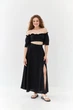 Спідниця максі з розрізами Wear me XS/S Чорний (20_25_74_5429) - изображение 1