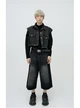 Широкие джинсовые шорты Baggy размер S (1410-black-S) - изображение 2