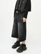 Широкие джинсовые шорты Baggy размер S (1410-black-S) - изображение 4