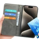 Кожаный чехол - книжка Leather Case для Realme C75 black - изображение 3