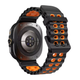 Перфорований ремінець broband Classic Color для Samsung Galaxy Watch Ultra – чорно-помаранчевий (силікон) - зображення 1