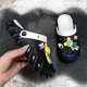 Крокси жіночі Luck Line чорні з джибітсами 38р (24,2 см) 4939-4 - зображення 4