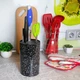 Підставка для ножів з наповнювачем із волокна універсальна Granite Knife Holder Чорна - зображення 3