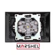 Розетка двомісна з заземлюючим контактом MARSHEL ELEGANT RS16-380 Black - зображення 3