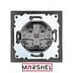 Розетка одноместная MARSHEL ELEGANT RS16-375 Graffite - изображение 3