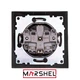 Розетка одноместная с заземляющим контактом MARSHEL ELEGANT RS16-379 Black - изображение 3