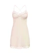 Пеньюар Ribbed Modal & Lace Cross-Back Slip Dress Pink розмір XS - зображення 4