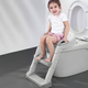Nakładka na toaletę ze schodkami EcoToys szara 41x38x55 cm (5905817006991) - obraz 8