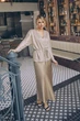 Шовкова коричнева спідниця міді XXL-3XL - зображення 4