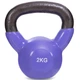 Гиря чугунная с виниловым покрытием Zelart 5161 2 кг Purple - изображение 1