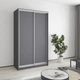 Шкаф-купе двухдверный MebelStar Стандарт AL 2ДСП 120x60x210 см Антрацит (MBS-2308) - изображение 1