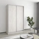 Шкаф-купе двухдверный MebelStar Стандарт AL 2ДСП 130x60x210 см Аляска серый (MBS-2345) - изображение 1