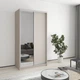 Шкаф-купе двухдверный MebelStar Стандарт AL ДСП/Зеркало 110x60x210 см Кашемир (MBS-2433) - изображение 1