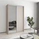 Шкаф-купе двухдверный MebelStar Стандарт AL ДСП/Зеркало 130x60x210 см Кашемир (MBS-2435) - изображение 1
