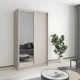 Шкаф-купе двухдверный MebelStar Стандарт AL ДСП/Зеркало 120x60x210 см Кашемир (MBS-2434) - изображение 1