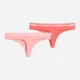 Набор трусиков танга женских хлопковых Puma Women String Pack 90785420 M 2 шт Coral Combo (8720245800549) - изображение 2