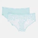 Набор трусиков хипстеров женских хлопковых Puma Women Printed Hipster Hang 93897403 L 2 шт Mint (8720245806343) - изображение 2
