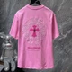 Женская футболка Chrome Hearts T-Shirt White With Pink Logo CH109-WT Размер S Розовый - изображение 2