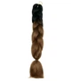 Канекалон Jumbo braid термостійкий двокольоровий 60 см 100 г Чорний Коричневий - зображення 2