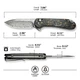 Нож складной карманный Civivi Elementum II, (7.5 см) Damascus / Carbon Fiber & Resin - изображение 9