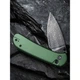 Складной карманный нож Civivi Qubit, (7.6 см) Damascus / Aluminum темно-зеленый - изображение 12