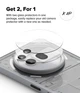 Защитное стекло на камеру Ringke Camera Full Cover Glass 2-Pack для Nothing Phone (3a) Pro Clear (C1G1071) - изображение 6