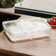 Пластиковый контейнер с крышкой для хранения продуктов 2.5 л пищевой контейнер 31х24х7 см Прозрачный - изображение 2