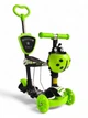 Дитячий самокат сонечко 3в 1 з сидінням та батьківською ручкою Scooter 0336 від 1 року Green - зображення 1