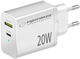 Ładowarka sieciowa Esperanza EZC105W USB-C 20W + USB-A 18W White (5901299960578) - obraz 1