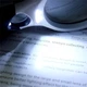 Ручная лупа для чтения с LED подсветкой увеличительное стекло две линзы 70 мм кратность 3Х 19 мм - Х45 3 батарейки ААА Бело-черный (DN32850) - изображение 4