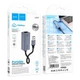 Зовнішня мережева карта USB-A на RJ45 LAN Hoco UA37 Ethernet Adapter (1000 Мбіт/с, 12 см). Gray - зображення 9