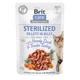 Корм влажный Brit Care Cat Pouch Sterilised для взрослых кастрированных кошек с уткой и индейкой в желе 85 г - изображение 1