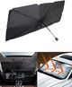 Солнцезащитный автомобильный зонт для лобового стекла Windshield Sun Shade Umbrella Small 120x65 см с чехлом Black - изображение 12