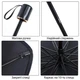 Солнцезащитный автомобильный зонт для лобового стекла Windshield Sun Shade Umbrella Small 120x65 см с чехлом Black - изображение 8