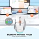 Мышь MEETION 2.4 G + Bluetooth wireless gaming mouse BTM001 |800-1200-1600-2400dpi, 7keys, 35/140h, Type-C Charging, RGB| бело-серая - изображение 4