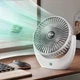 Портативный беспроводной вентилятор-охладитель воздуха Fan Portable, настольный USB вентилятор с аккумулятором, для дома, офиса, путешествий, авто, регулируемая обдува, тихий компактный вентилятор Белый YLP-385-White - изображение 6
